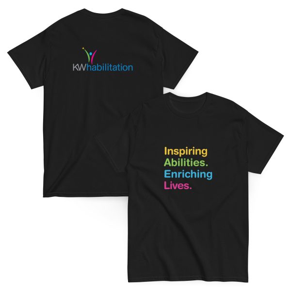 Inspiring Abilities Enriching Lives T Shirt (with back printing) - Image 9