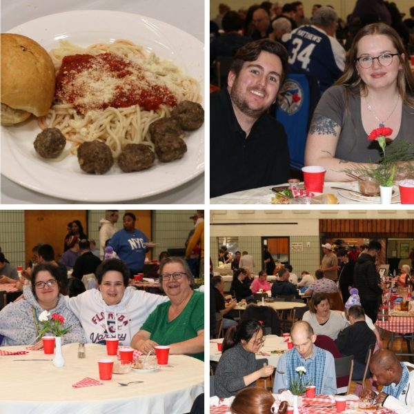 Guests enjoying a meal together at our  Annual 2024 Spaghetti Dinner.